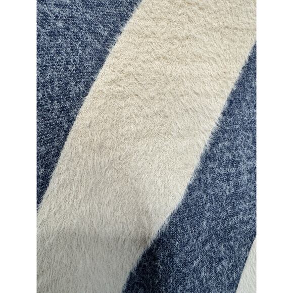 Anthropologie Maeve Mock-Neck Sweater In Sand And Slate Stripes Women’s Medium - Picture 5 of 5